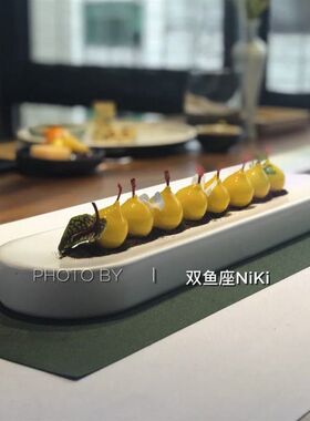 酒店用品时尚特色创意个性特色冷菜热菜意境菜融合菜长方餐具盘子