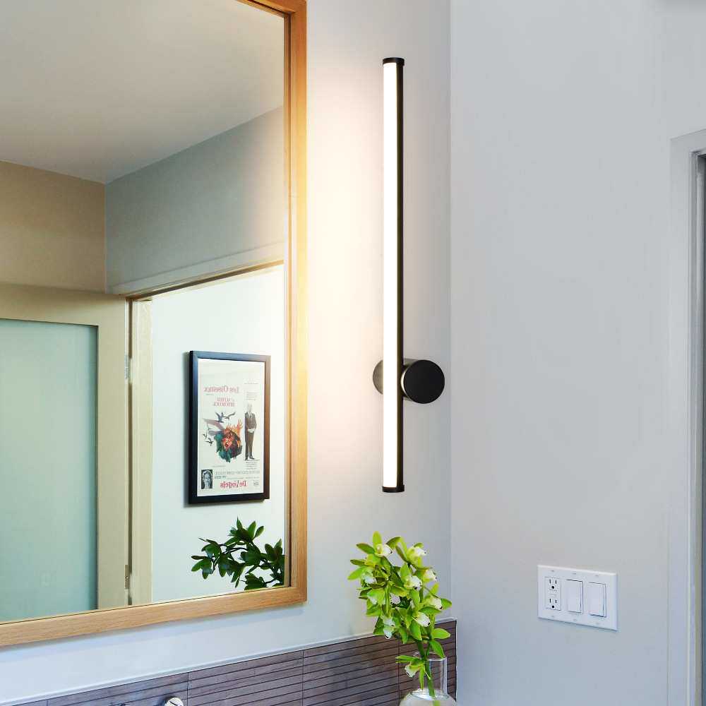 现代简约led镜前灯 铁艺长条墙面装饰展厅酒店壁画室内补光镜前灯