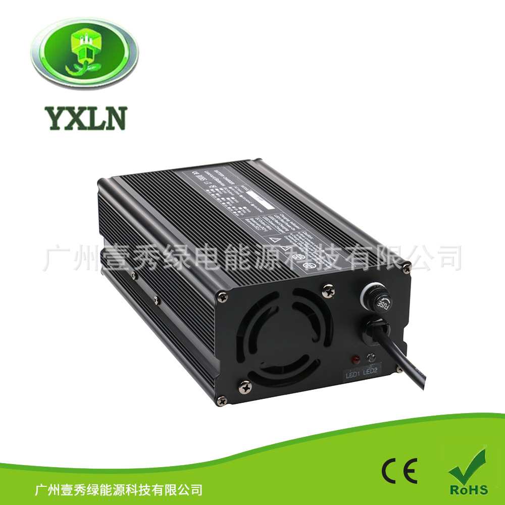60V8A电瓶观光车黑色铝壳充电器 73.5V免维护铅酸蓄电池充电器