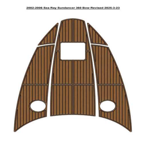 2002-2006 Sea Ray Sundancer 360 Bow 游艇EVA柚木地板 eBay热销