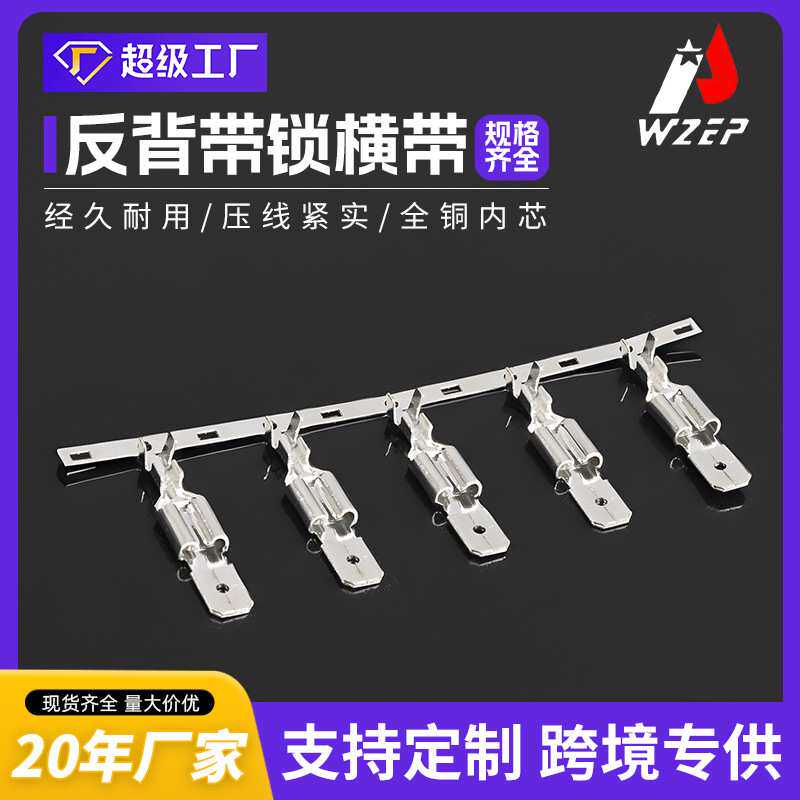 厂家 汽车连接器配件 冲压件电线铜端头 DJ6216-J6.3B恩普电气 - 实物图