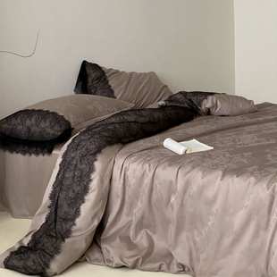 法式复古蕾丝花边100支全棉长绒棉提花四件套公主风轻奢简约套件