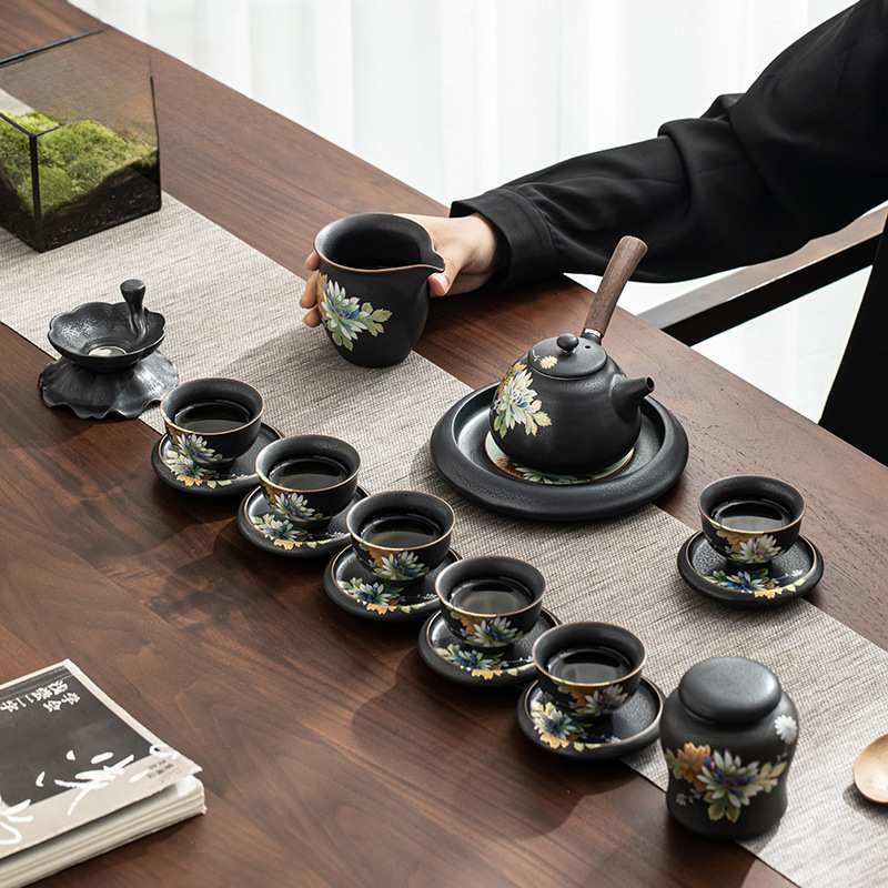 茶壶盖碗茶杯套装家用泡茶器茶海公道杯杯垫茶叶罐陶瓷壶承
