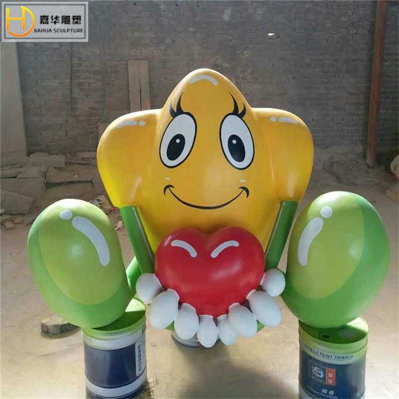 户外玻璃钢卡通星星人物雕塑摆件制作大型商场卡通动漫步行街摆件