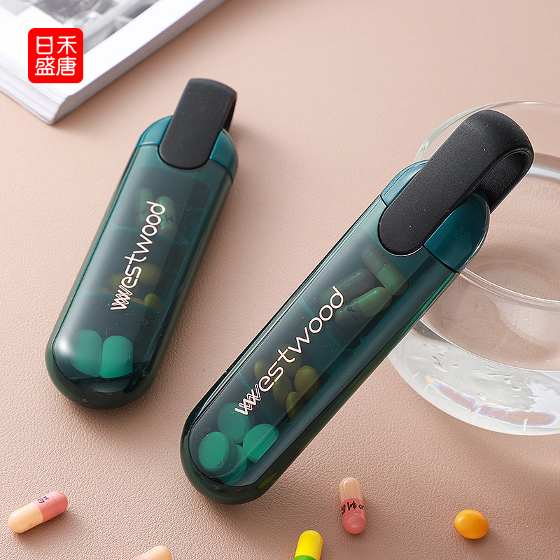药盒便携一周七天随身药品分装盒一日三餐吃药提醒盒大容量分药器