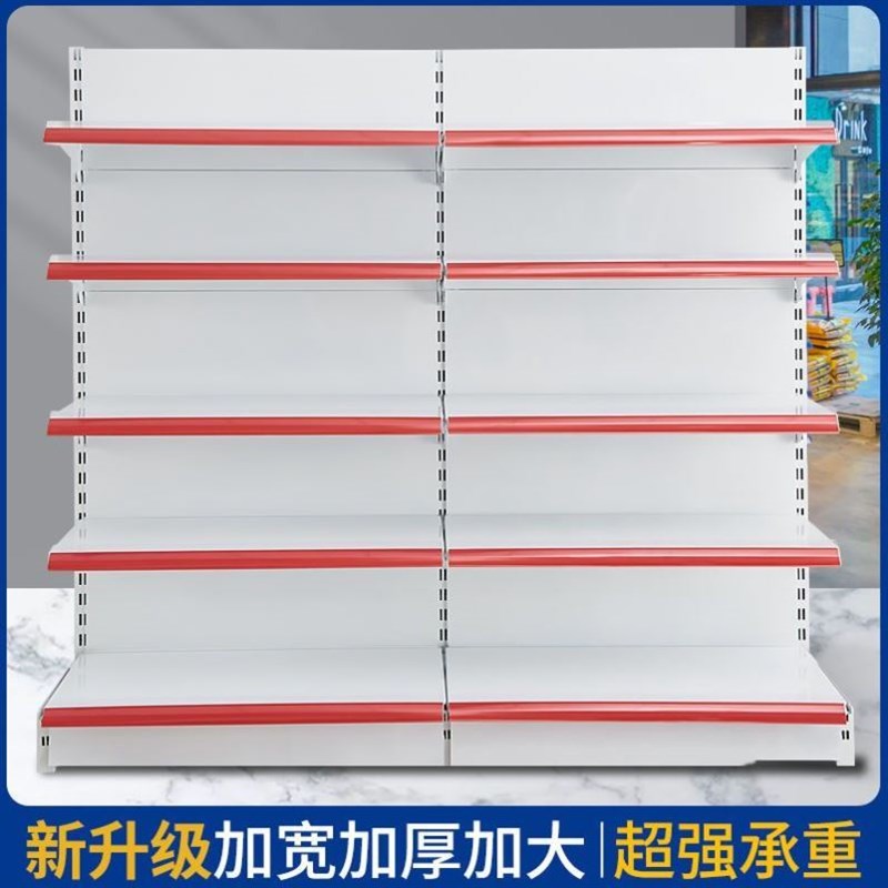 加宽安厚加大加高大加卖超市货架大式场便利店单面双面层板展示架