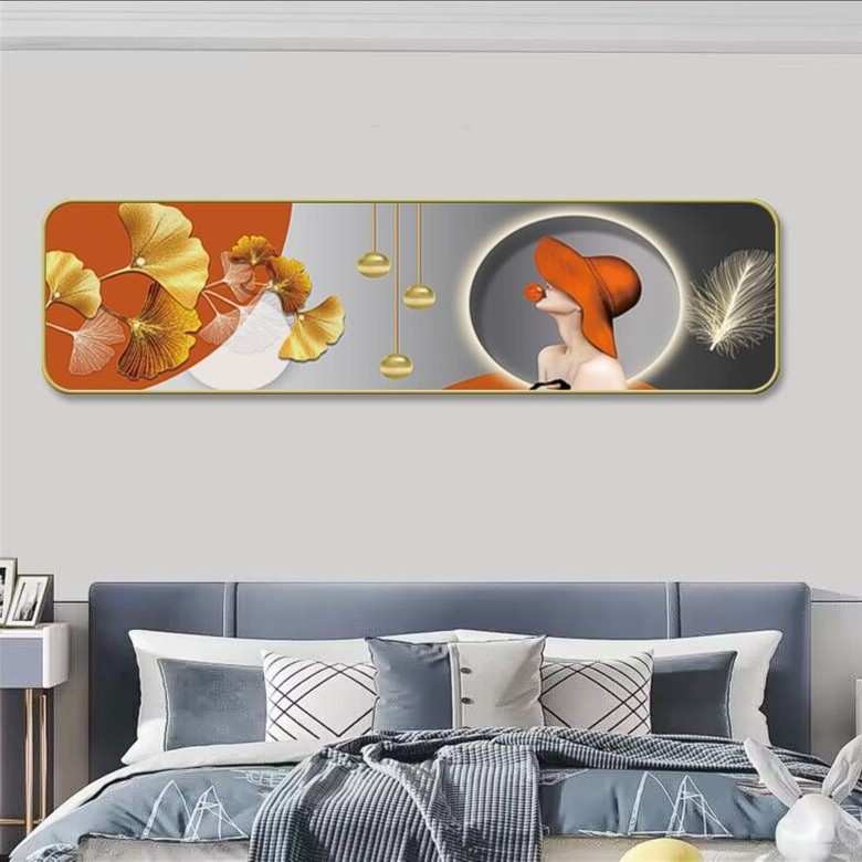 秋冬家居轻奢简约床头画立体装饰画现代卧室画床头装饰画