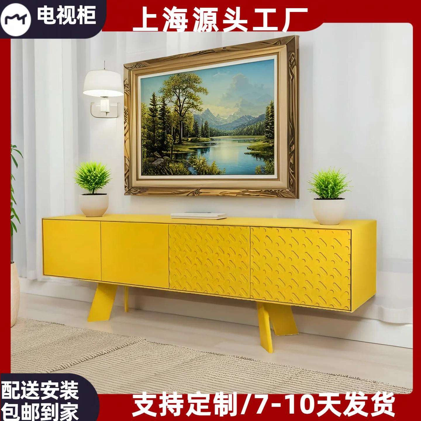 新品意式极简电视柜创意视听柜钢琴烤漆客厅电视柜地柜储物柜包邮