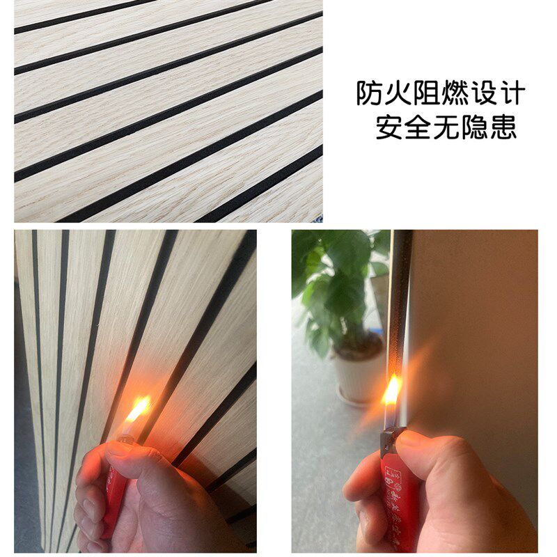 KAS装RO色木原柱子圆弧木格栅A饰板护墙板自粘吸音板墙面装饰墙贴
