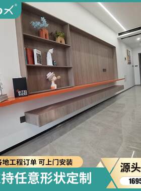 现代简约客厅电视背景墙柜墙上电视吊柜家用小户型电视柜简易书柜