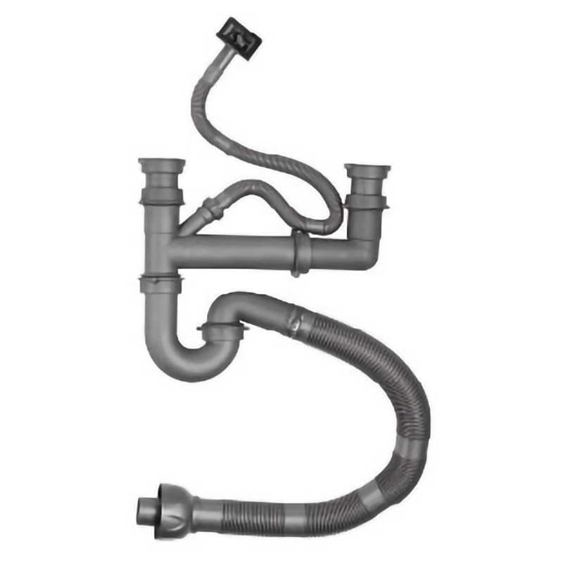达威尔 厨房双槽侧托溢水适配下水头 下水管 尺寸50mm 水槽配件