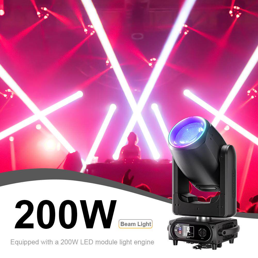 LED200W纯光束光束灯婚庆酒吧话剧院调焦图案灯氛围舞台演出灯光