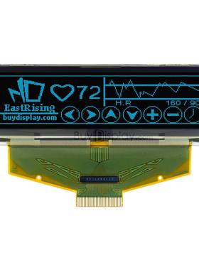 蓝色2.8寸OLED显示屏/显示模块/25664/256x64点阵/并串口