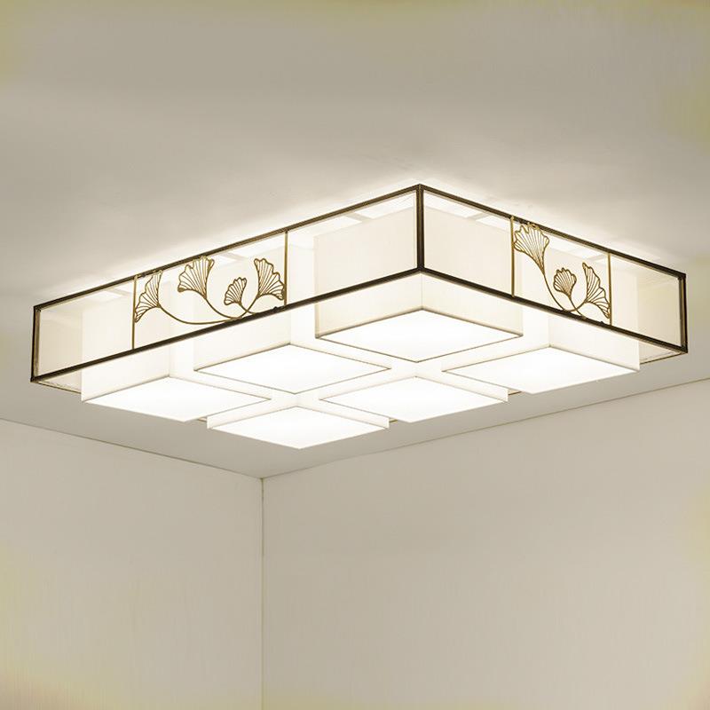 新中式吸顶灯 led长方形灯具套装组合客厅大灯简约现代餐厅卧室灯