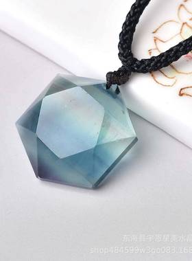Natural Fashion Fluorite Quartz Healing Charka Hexagram Heal