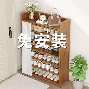 门口一体鞋柜入户分层免安装楼道走廊家用鞋架子轻奢高级感鞋架