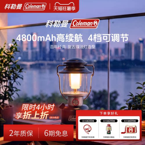 充电LED露营灯黑800流明
