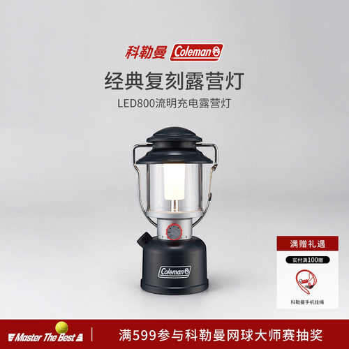 充电LED露营灯黑800流明