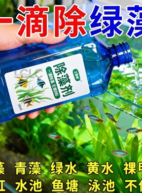 鱼缸除藻剂去苔剂鱼池专用不伤鱼青苔去除剂除绿水褐藻丝藻黑毛藻