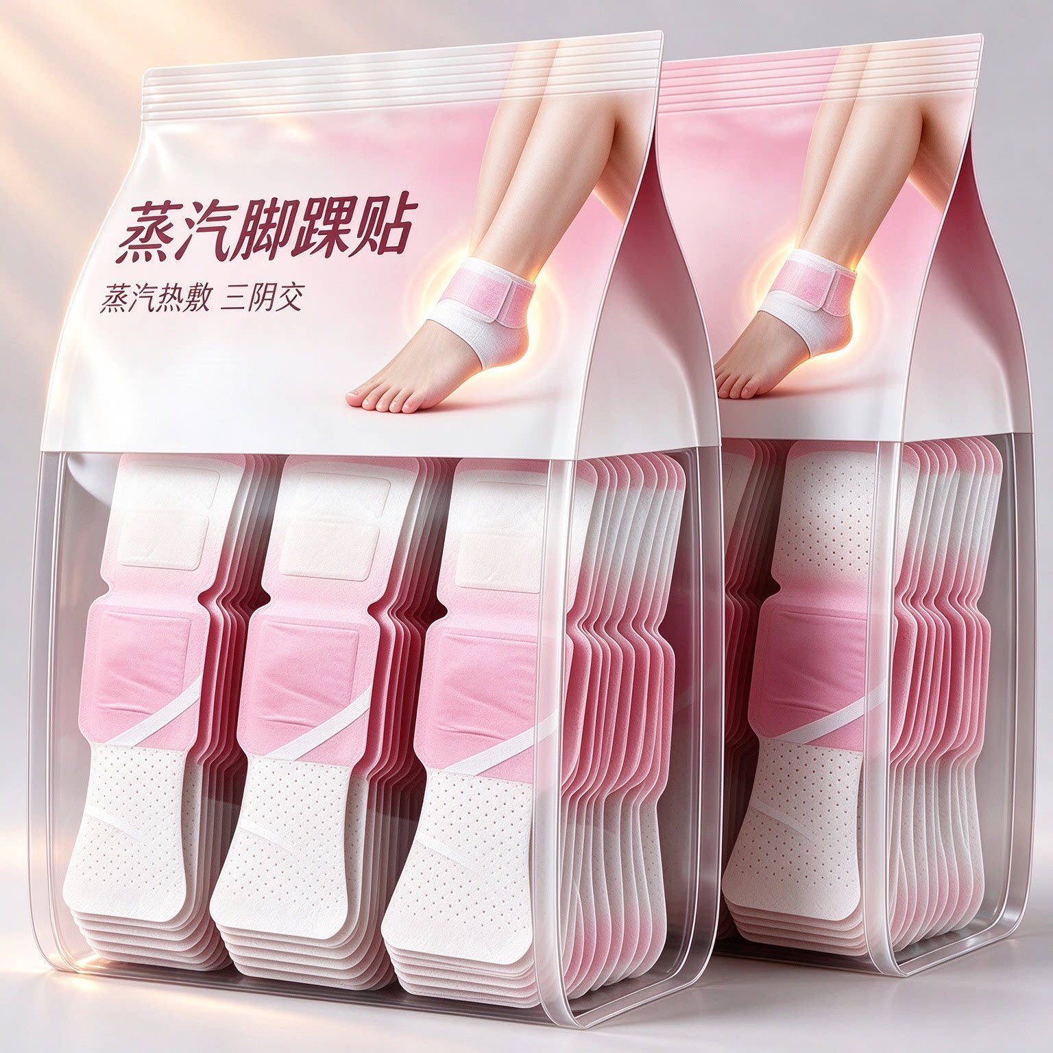 正品蒸汽脚踝贴艾草暖足贴三荫脚贴脚踝保暖艾灸贴穴位自发热暖贴