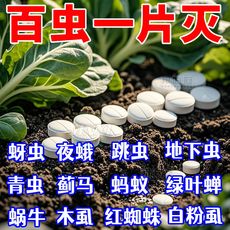 园艺防虫片糖化硼肥片防虫颗粒剂花卉绿植盆栽植物菜地除虫防烂根
