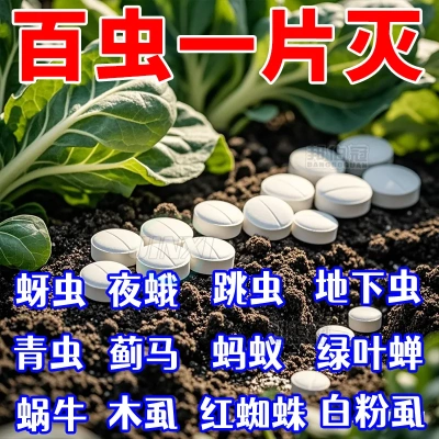 园艺防虫片糖化硼肥片防虫颗粒剂花卉绿植盆栽植物菜地除虫防烂根
