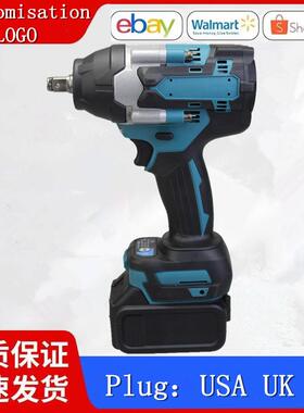 蓝色700N大扭力电动扳手无刷锂电冲击电扳手裸机头外贸风炮