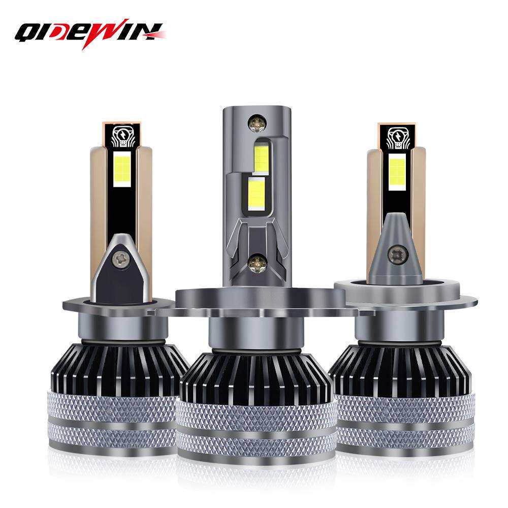 跨境新品大功率双铜管汽车led大灯h4超亮远近一体强光车灯