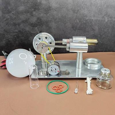 斯特林发动机大灯泡发电机外燃机微型发电机发动机模型引擎迷你