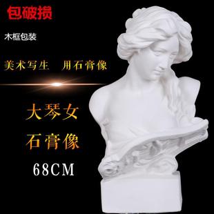 勃兰特大琴女素描石膏像写生美术石膏人物头像静物美术教室基础