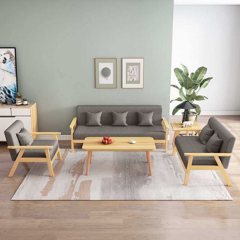 出租房组合小户型实木沙发茶几客厅现代简约布艺三人位简易办公椅,3C数码配件,摄像机配件,淘宝优惠券,粉丝福利购,淘宝优惠卷