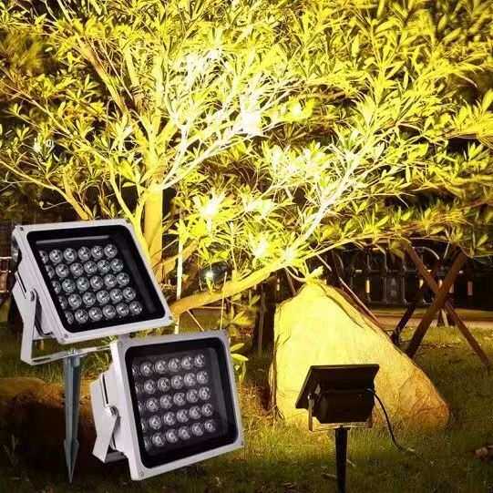 ?led投射灯投光灯大功率户外防水工棚灯50W招牌照树灯射树灯补光