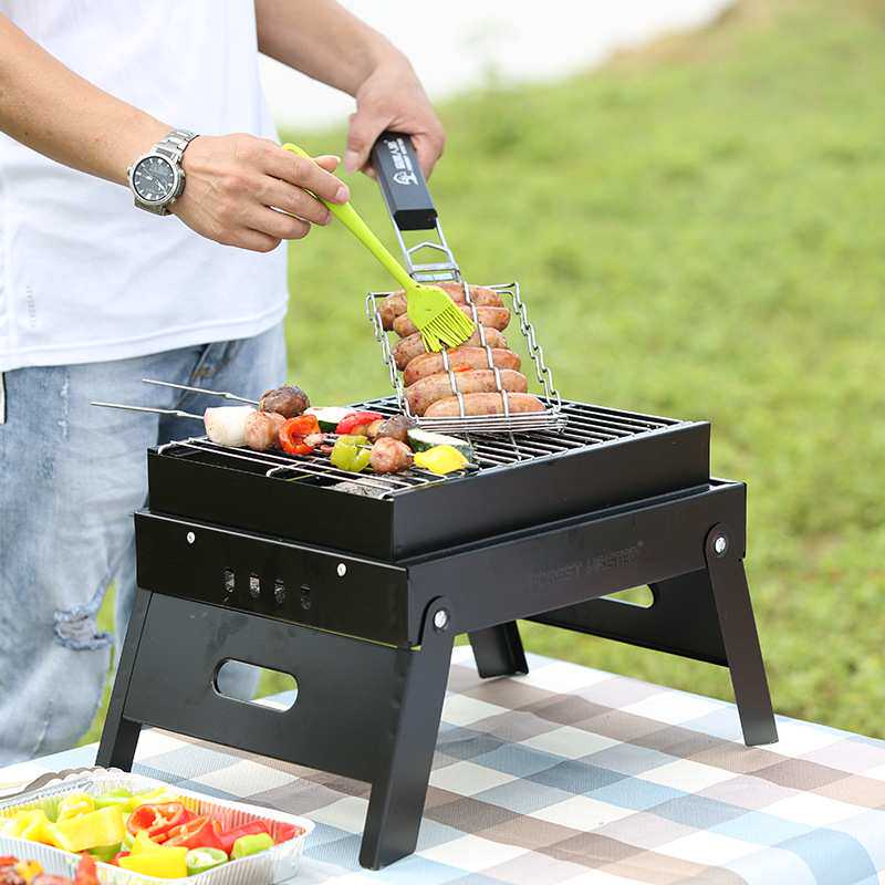 BBQ烧烤工具 家用迷你折叠案台烧烤炉2-3人户外烧烤架
