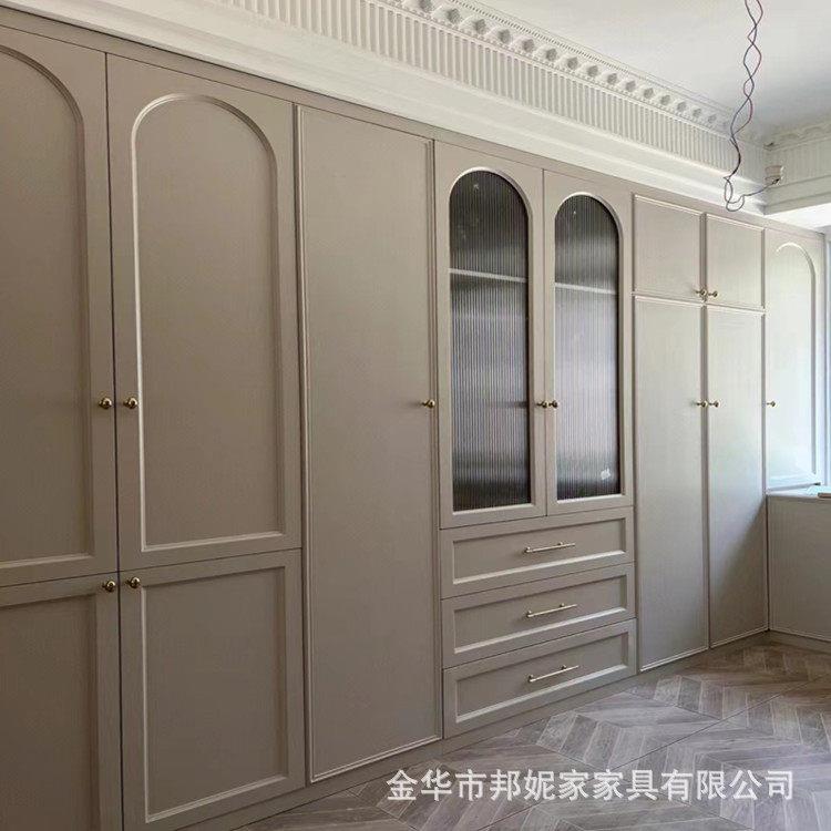 金华全屋定制现轻奢法式烤漆一门到顶衣柜整体厨柜衣帽间工厂价图片