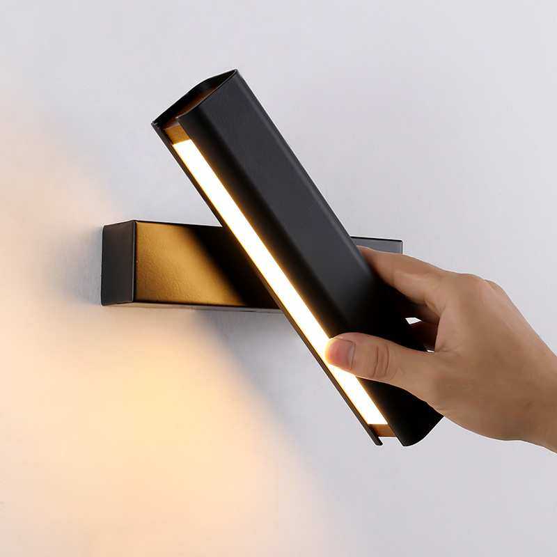 床头灯壁灯现代简约客厅背景墙壁灯北欧创意个性网红卧室旋转壁灯