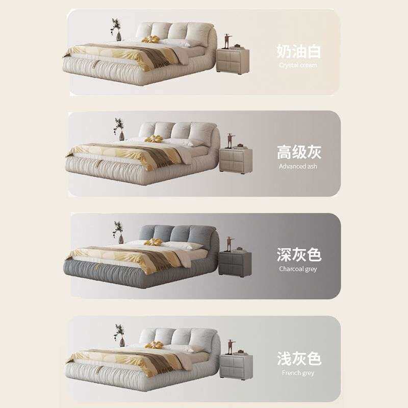 科技绒主卧大床意式轻奢床新款婚床次卧床现代简约大小户型双人床