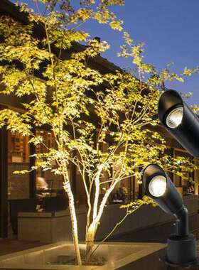 LED7W12W投光灯射灯户外防水公园绿化照树灯地插灯景观草坪庭院灯