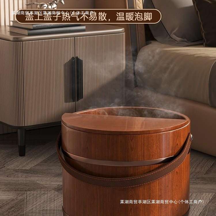 手提泡脚桶木质泡脚木桶冬天家用实木盆泡脚盆足浴盆洗脚盆洗脚桶
