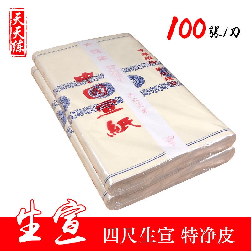 天天练书法国画创作专用宣纸毛笔字练习纸安徽生宣
