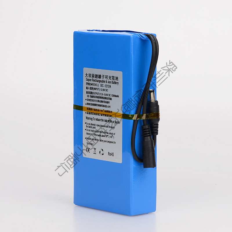 厂家直销3.7V;8.4V;12V大容量多用途可充备用锂电池(12000mAh)