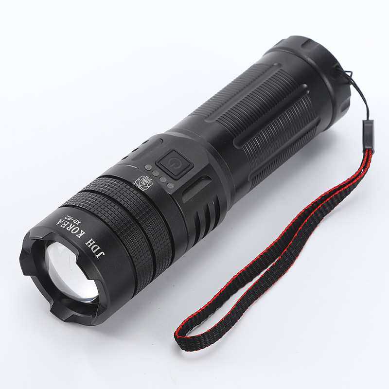 新款强光变焦手电铝合金电量显示远射泛光USB充电便携户外照明灯,3C数码配件,摄像机配件,淘宝优惠券,粉丝福利购,淘宝优惠卷