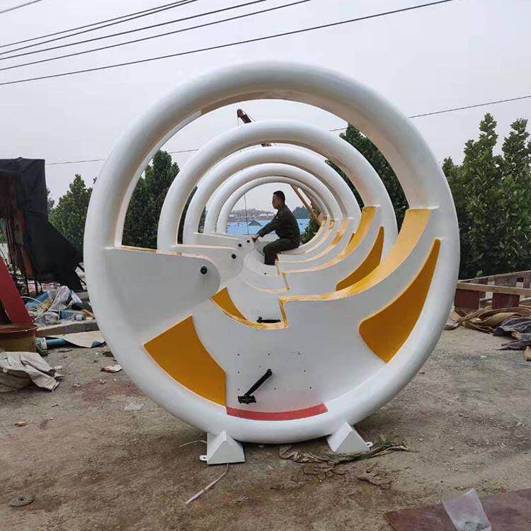 自行车无动力喷泉网红喷水单车脚踏玩水游乐设施户外互动水景设备