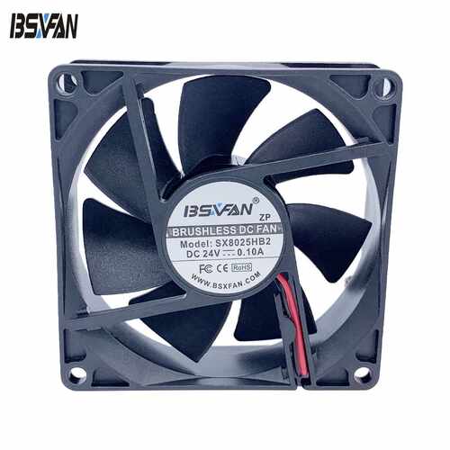 8025散热风扇 12V 24V 双滚珠   高转速 LED灯具 直流风扇
