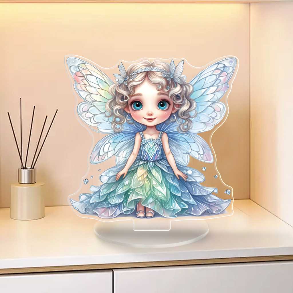 奥弗新款亚克力摆台YBT5022 蓝色蝴蝶小摆台亚克力摆台可