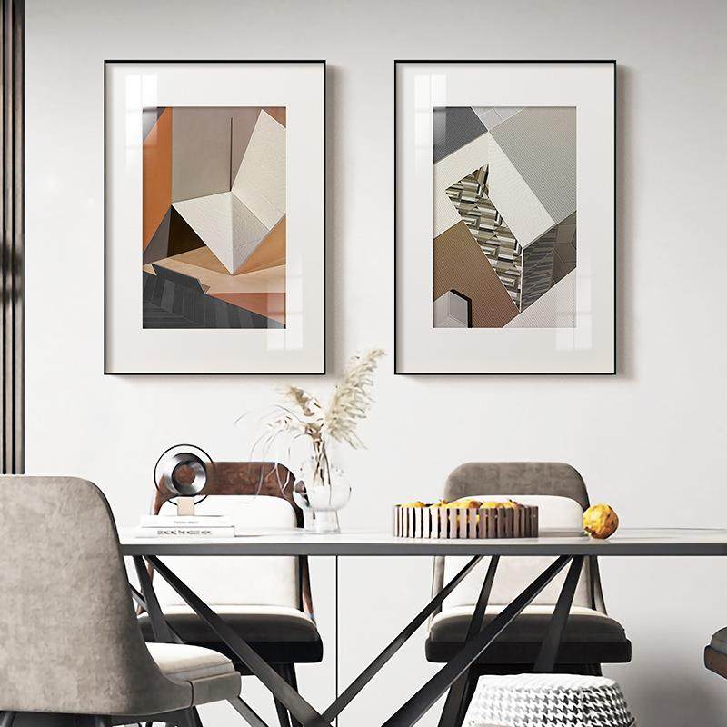 空间交错 北欧简约客厅装饰画抽象几何小众壁画餐厅卧室卡纸挂画,模玩/动漫/周边/娃圈三坑/桌游,模型制作工具/辅料耗材,淘宝优惠券,粉丝福利购,淘宝优惠卷