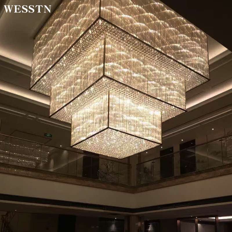 大型工程水晶 吊灯酒店艺术水晶灯ktv工程灯酒店灯具吊线灯