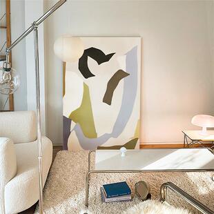 形制 北欧抽象艺术装饰画客厅沙发背景墙落地画ins风无框画挂画