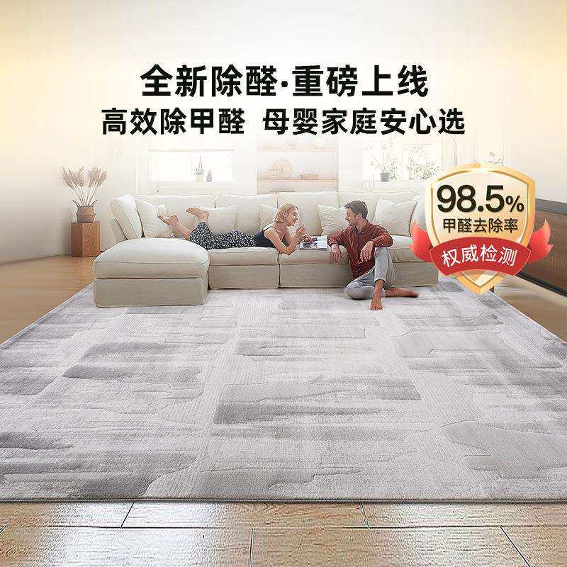 高级感客厅地毯卧室耐脏抑菌加厚床边毯防滑书房地毯大面积全铺