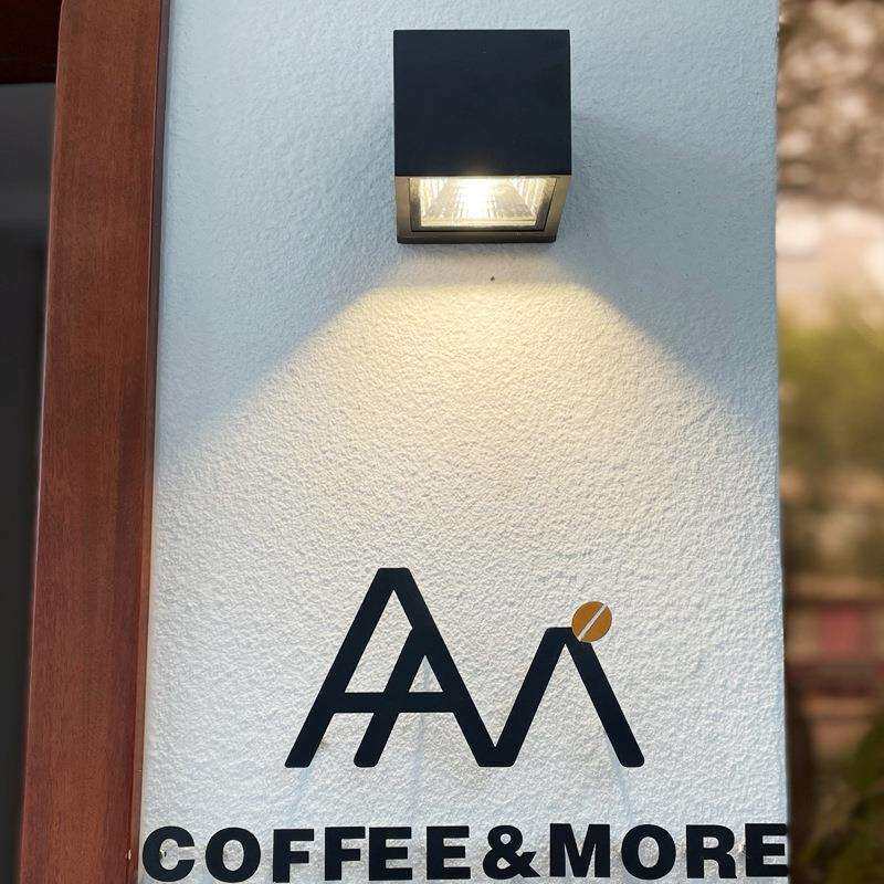 户外壁灯服装店门口防水外墙灯黑色方形壁灯庭院氛围装饰洗墙灯饰