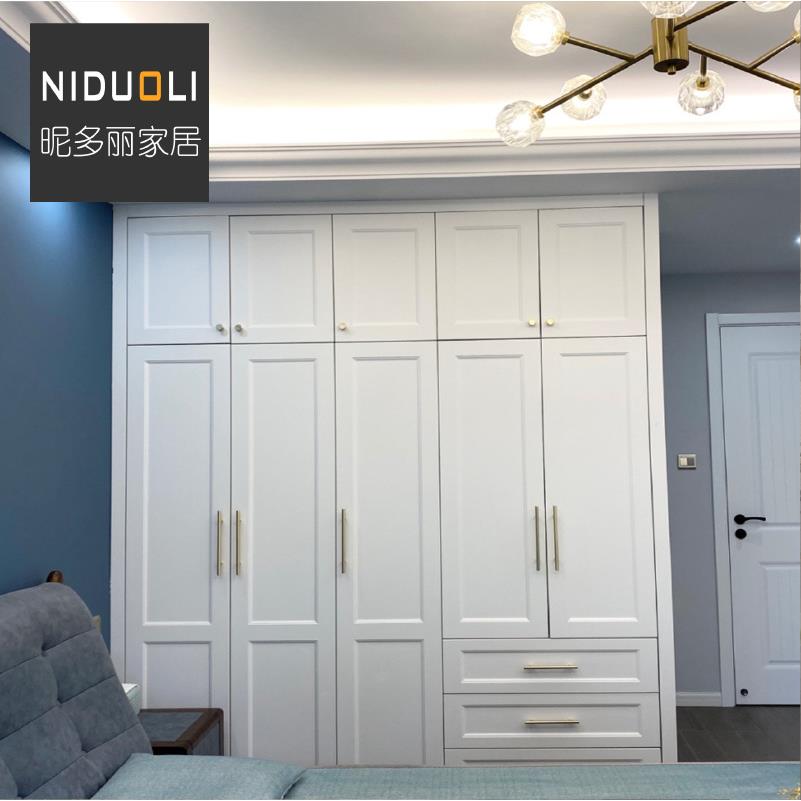 整体衣柜定 制现代模压衣橱北欧欧式平开门卧室衣帽间衣柜定 制